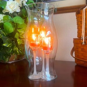 PartyLite Iced Crystal Trio with Hurricane